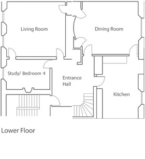 No. 21 Heriot Row: Lower Floor Plan